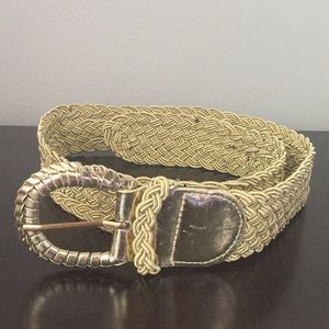 Lily pulizter gold weave belt. Used.